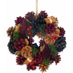 MagicHome vánoční věnec modro-červený, 24 cm – Zboží Dáma