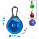 Nobleza LED přívěsek pro psa kruh 5,3 cm Modrá – Zboží Dáma