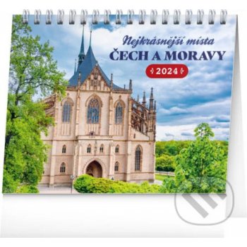 Stolní Nejkrásnější místa Čech a Moravy 16,5 × 13 cm 2024