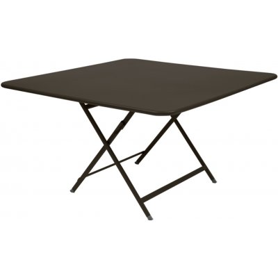 Fermob Caractére 128 x 128 cm kovový skládací stůl Tmavě hnědý – Hledejceny.cz