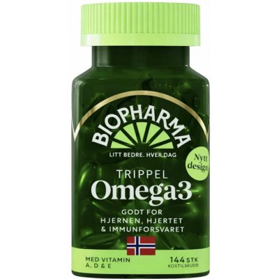 Biopharma Trippel Omega 3 144 kapslí – Hledejceny.cz
