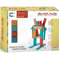 Magplayer dřevěná magnetická stavebnice 24 ks
