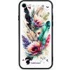 Pouzdro a kryt na mobilní telefon Apple Pouzdro Mobiwear Glossy Apple iPhone 8 - G017G Pírka a květy