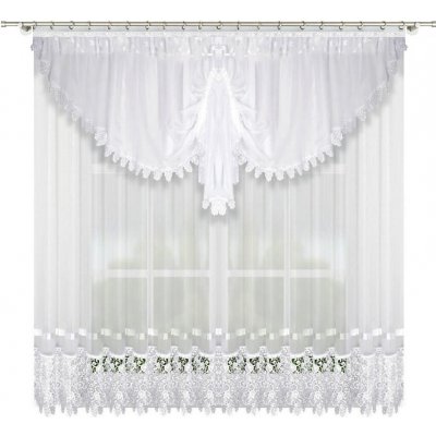 BytoTex Hotová voálová záclona LG 169 s krajkou, 400x160 cm – Hledejceny.cz