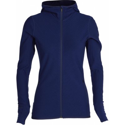 Icebreaker Merino mikina s kapucí zip Wmns Descender LS Zip Hood Royal Navy – Zboží Mobilmania