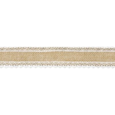 Dekorační jutová páska s krajkou po stranách 5 cm, návin 5 m – Zboží Mobilmania