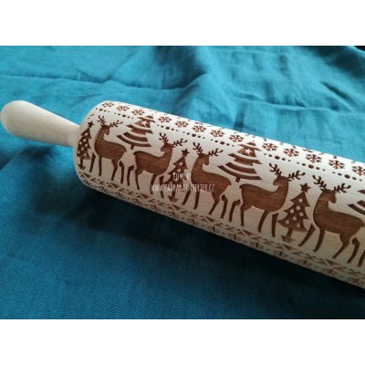 ArtWoodenCorner Dřevěný reliéfní váleček 42 cm – Zimní les – Hledejceny.cz