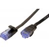 síťový kabel Value 21.99.0831 U/FTP patch, kat. 6a, plochý, 1m, černý