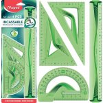 Maped Sada pravítek Unbreakable Maxi 4dílná sada zelená 244304 – Zboží Živě