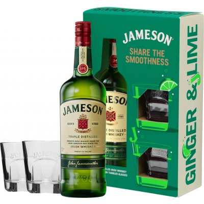 Jameson 40% 0,7 l (dárkové balení 2 sklenice) – Hledejceny.cz