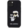 Pouzdro a kryt na mobilní telefon Apple Karl lagerfeld 3D Rubber Karl and Choupette pro Apple iPhone 14 black