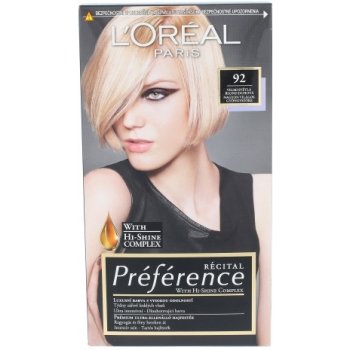 L'Oréal Féria Preférence 92 velmi světlá blond duhová