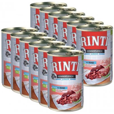 Rinti Kennerfleisch Junior hovězí 12 x 400 g – Hledejceny.cz