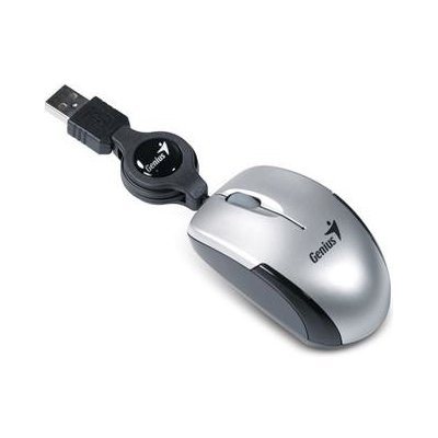 GENIUS Micro Traveler V2/ drátová/ 1200 dpi/ USB/ stříbrná (31010125106)