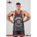 Nebbia Washed muscle back stringer Golden age černé – Zboží Dáma