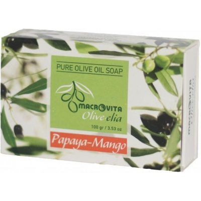 Macrovita olivové mýdlo Papája a mango 100 g