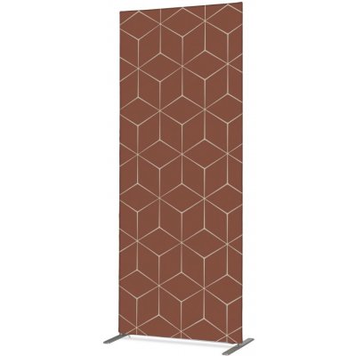 Jansen Display Potištěná látková dělící stěna Deco 100-200 Hexagon rezavý ECO, 1020 x 2020 mm – Zboží Živě
