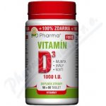 Bio-pharma Vitamín D3 Forte 1000 I.u. 90+90 tablet – Hledejceny.cz