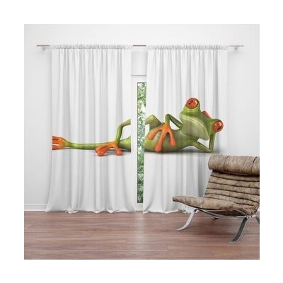 Sablio Závěs Ležící žába: 2ks 140x250cm – Hledejceny.cz