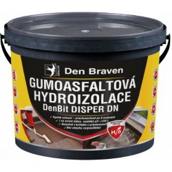 Den Braven Gumoasfaltová hydroizolace DenBit DISPER DN, kbelík 10 kg, černá