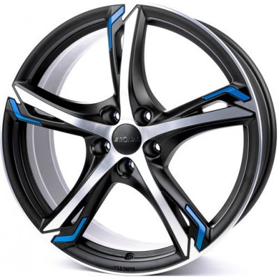 Ronal R62 7,5x17 5x108 ET55 matt black blue rim