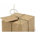 PartyDeco Krabičky na dárky se štítky - hnědé 10 ks – Hledejceny.cz