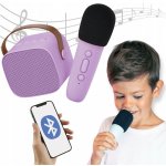 Lalarma Bluetooth Karaoke set Mikrofon a Reproduktor Purple – Zboží Mobilmania