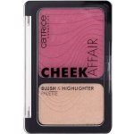 Catrice Cheek Affair Blush & Highlighter Palette paletka s tvářenkou a rozjasňovačem pro ženy 010 Love At First Swipe 10 g – Zboží Mobilmania