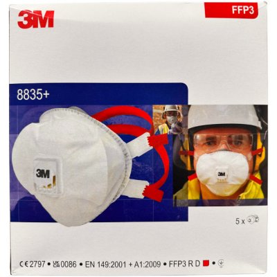 3M 8835 Filtrační polomaska FFP3 s ventilkem premium – Zboží Dáma