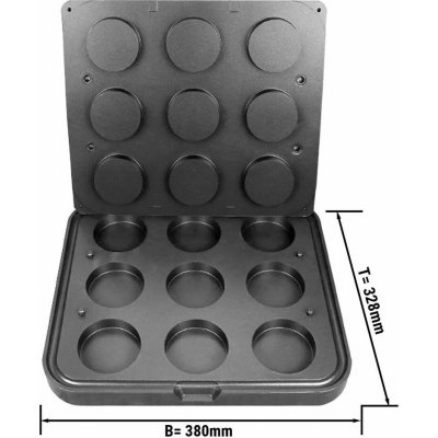G.Gastro Formy pro stroj na tartaletky TMNP - Tvar tartaletek: Kulaté - Ø 80 mm - Výška: 18 mm - pro 9 tartaletek - D11886355 – Hledejceny.cz