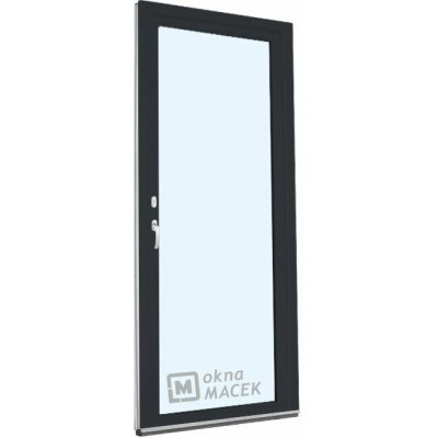 Kömmerling balkonové dveře 70 AD OS levé antracit/bílá 70 x 210 cm oboustranná klika + FAB + hliníkový práh – Hledejceny.cz