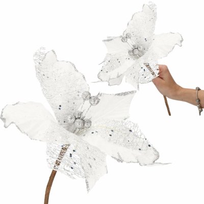 Springos CA0799 VÁNOČNÍ OZDOBKA POINSETTIA 24X15 CM – Hledejceny.cz