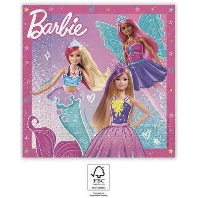 Procos Papírové ubrousky barbie 33x33cm 20ks – Zbozi.Blesk.cz