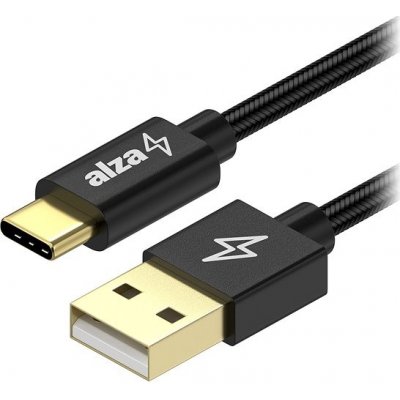 AlzaPower APW-CBTC2005B AluCore Charge USB-A to USB-C 2.0, 0.5m, černý – Zboží Mobilmania