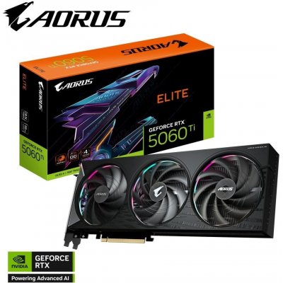 Gigabyte AORUS GeForce RTX 5060 Ti ELITE 16GB GV-N506TAORUS E-16GD – Zboží Živě