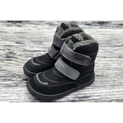 Protetika Nut Black dětské barefoot zimní boty s membránou černé – Zboží Dáma