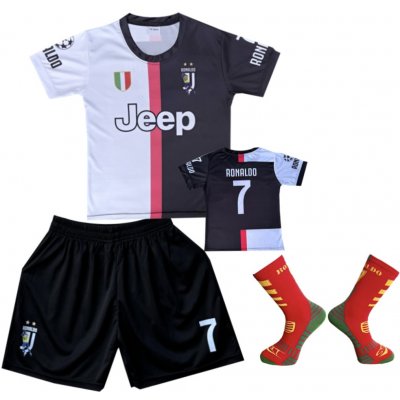 Numberoplus dětský fotbalový dres + fotbalové ponožky Juventus - Ronaldo 7 Bíločerný – Zboží Dáma