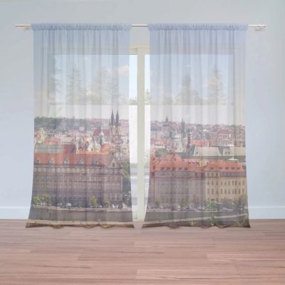 Záclony Praha: 2 ks - 150x250 cm - Sablio – Hledejceny.cz