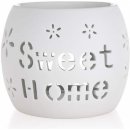 Home Dekor Aroma lampa porcelánová 10,5 x 10,5 cm Sweet Home bílá