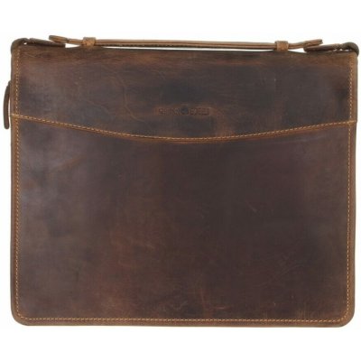 GREENBURRY Kožená spisovka na A4 Montaro 1746-25 hnědá – Zboží Mobilmania