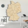 Nástěnné mapy Dřevěná nástěnná mapa Německo - 16 dílků | SENTOP M004