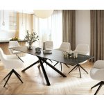 DELIFE Edge 200 x 100 cm keramika LaminamNoir Desir hnědá V-podnož střední černá – Zboží Mobilmania