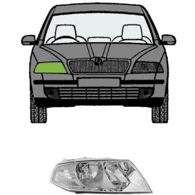 Pravé přední světlo Škoda Octavia 2 Před Lift / 04-08 – Zbozi.Blesk.cz