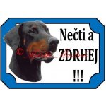 Cedulka dobrman - Bez samolepicí vrstvy – Zboží Mobilmania