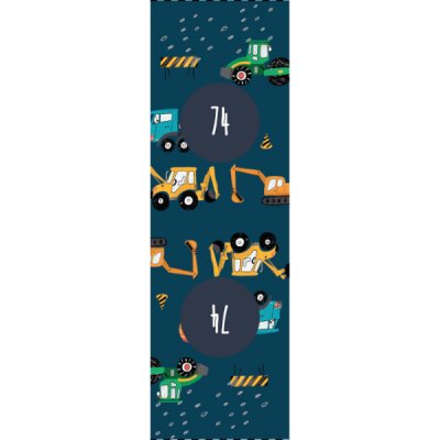 Takoy Velikostní štítek na oblečení set 10ks - Stavba modrá 74 – Zboží Dáma