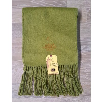 Alpaka Camargo jemná šála z vlny alpaky olivová – Zboží Mobilmania