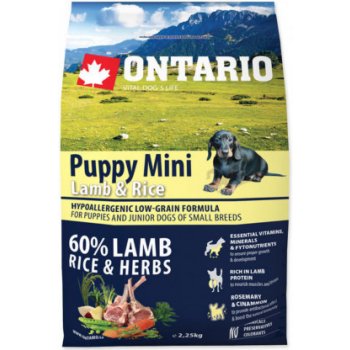 Ontario Puppy Mini Lamb & Rice 2,25 kg