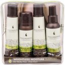 Macadamia Weightless Moisture Travel šampon 100 ml + kondicionér 100 ml + bezoplachový kondicionér 100 ml + hydratační suchý olej 50 ml + etue dárková sada