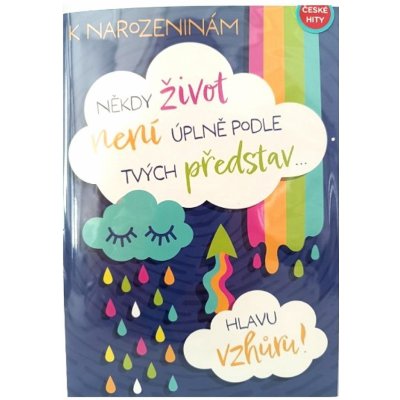 Albi Hrací přání do obálky K narozeninám Duhové s mraky Ben Cristovao - Sweet chilli 14,8 x 21 cm – Zboží Mobilmania