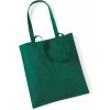 Nákupní taška a košík Zelenáčky taška s výšivkou holubičky zelená lahvová